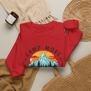 Camp More Worry Less Crewneck Sweatshirt