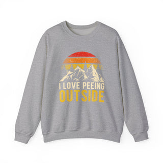 I Love Peeing Outside Retro Camping Crewneck