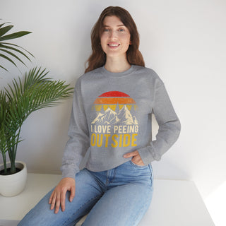 I Love Peeing Outside Retro Camping Crewneck