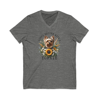 Life's Better With a Yorkie V Neck T-Shirt