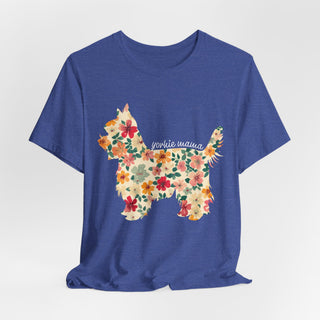Floral Yorkie Mama T-Shirt