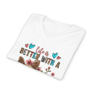 Life Is Better With A Yorkie V-Neck T-Shirt