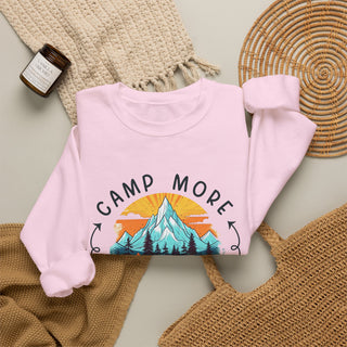 Camp More Worry Less Crewneck Sweatshirt