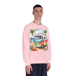 Vintage VW Camper Beach Crewneck Sweatshirt