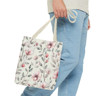 Blush Watercolor Floral Tote Bag