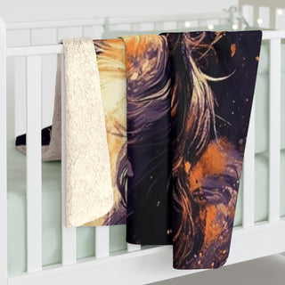 Torte Black Cat Sherpa Fleece Blanket