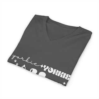 Yorkie Graphic V-Neck T-Shirt