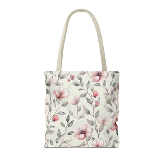 Blush Watercolor Floral Tote Bag