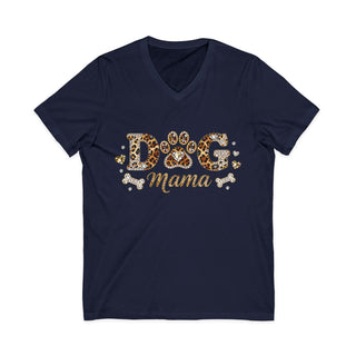 Dog Mama Leopard Paw V‑Neck T-Shirt
