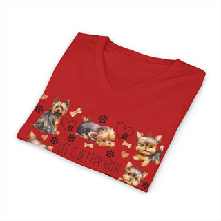 Yorkie Lover V-Neck T-Shirt