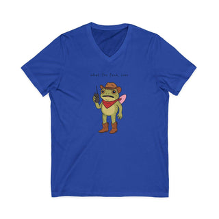 Funny Froggy V-Neck T-Shirt with stylish graphic and breathable fabric in multiple sizes