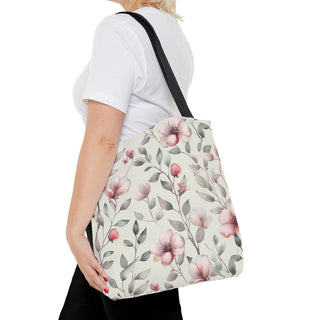 Blush Watercolor Floral Tote Bag