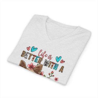 Life Is Better With A Yorkie V-Neck T-Shirt