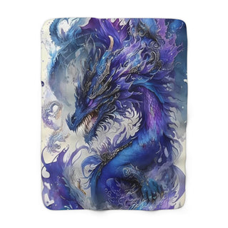 Blue Dragon Sherpa Blanket