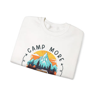 Camp More Worry Less Crewneck Sweatshirt