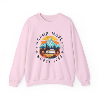Camp More Worry Less Crewneck Sweatshirt