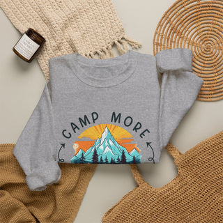 Camp More Worry Less Crewneck Sweatshirt