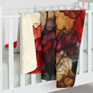 Poppy Field Sherpa Blanket