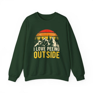 I Love Peeing Outside Retro Camping Crewneck