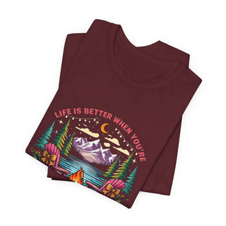 Life Is Better When You’re Glamping Campfire T-Shirt